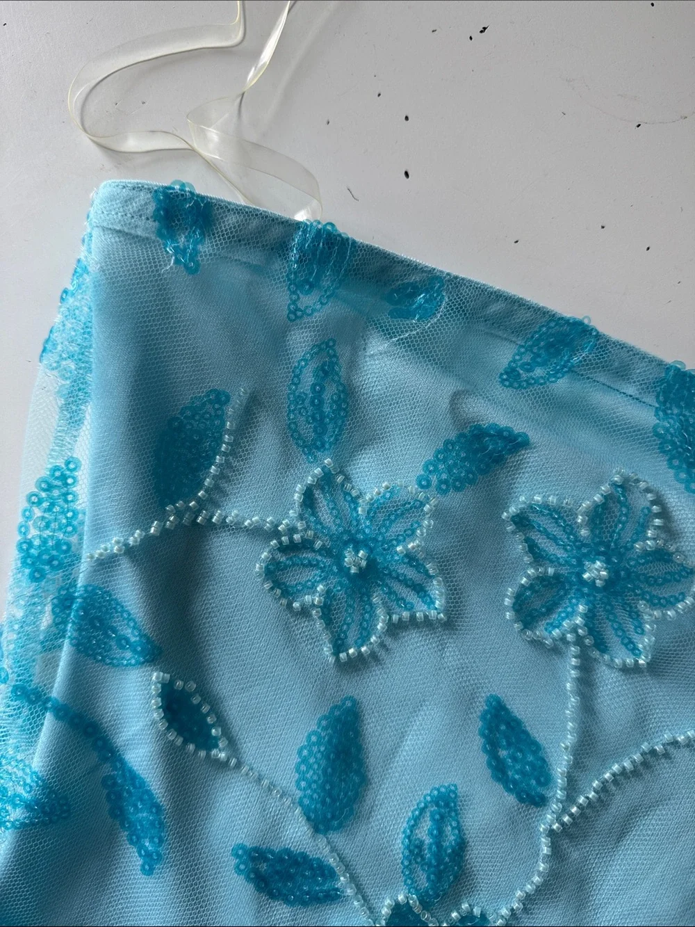 Peppermayo Moorey Beaded Mini Dress Aqua Blue - Picture 3 of 9